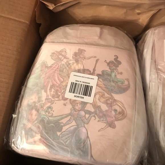 SOLD OUT Disney Princess Sketch Loungefly Mini Backpack - Picture 2 of 2